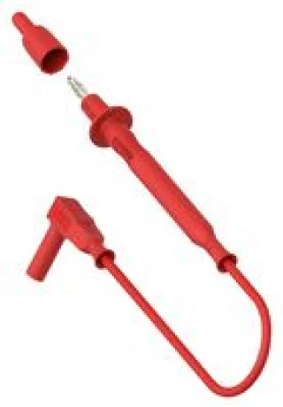 כבל בדיקה מבודד - PROBE TIP ~ 4MM R/A PLUG 1M - בידוד אדום