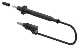 כבל בדיקה מבודד - PROBE TIP ~ 4MM PLUG 1M - בידוד שחור