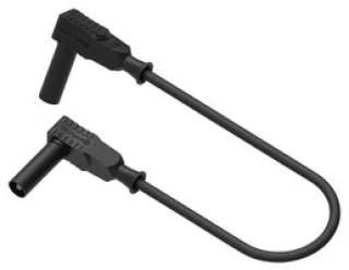 כבל בדיקה מבודד - 4MM R/A PLUG ~ 4MM R/A PLUG 1.5M - בידוד שחור