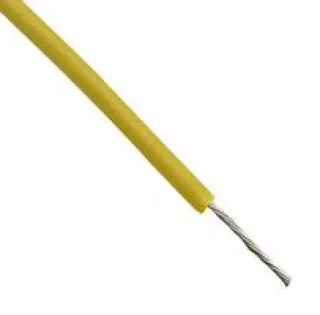 כבל חשמל גמיש לאלקטרוניקה - 28AWG - גליל 305 מטר - בידוד צהוב