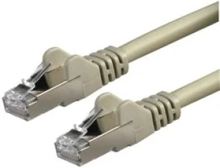 כבל רשת יצוק מסוכך - CAT6A SSTP 0.5M - בידוד אפור