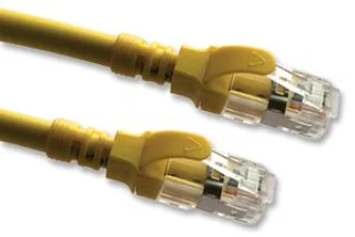 כבל רשת יצוק מסוכך - CAT6A 3M - בידוד צהוב