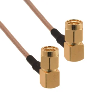 כבל קואקסיאלי 750 mm RG174/U - SMA זוויתי