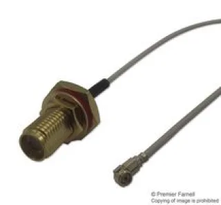 כבל קואקסיאלי אפור - IP67 SMA (F-B/H) ~ U.FL (M-R/A) - 200MM