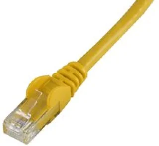כבל רשת יצוק - CAT6 0.2M - בידוד צהוב