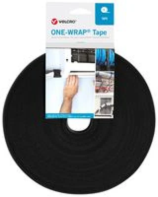 סרט קשירה שחור לכבלים (סקוטש) - VELCRO - 30MM X 25M
