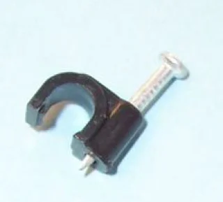 תפסנים עם מסמר לכבלים עגולים בקוטר עד 3.5MM - שחור