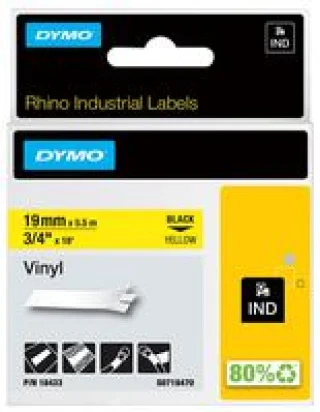 סרט לסימון תעשייתי - ויניל (19MM X 5.5M - (PVC - צהוב