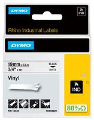 סרט לסימון תעשייתי - ויניל (19MM X 5.5M - (PVC - לבן