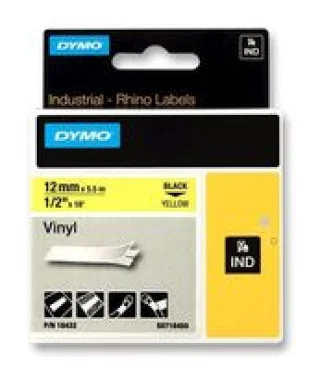 סרט לסימון תעשייתי - ויניל (12MM X 5.5M - (PVC - צהוב