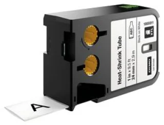 סרט שרוול מתכווץ בחום - 24MM X 2.7M - שחור על לבן