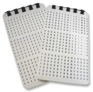 חבילת מדבקות סימון לכבלים - (/ , - , + , 25X6.5MM - (A~Z , 0~15