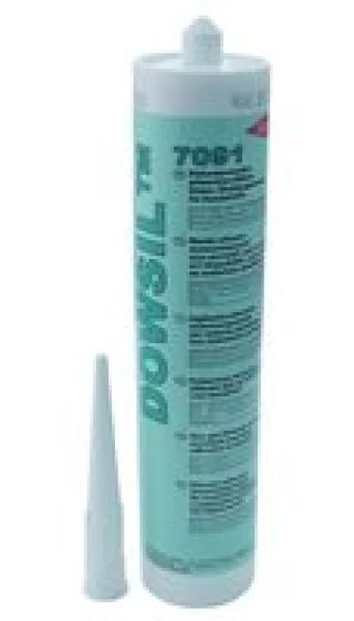 משחת סיליקון RTV - מזרק 310 מ''ל - DOW CORNING 7091 WHT