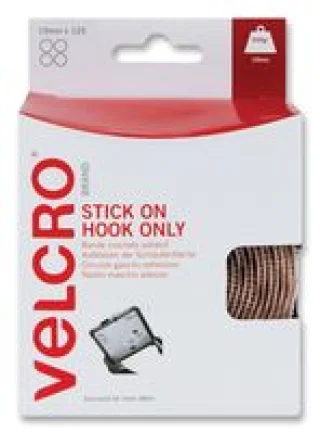 מדבקות ולקרו לבנות עגולות - HOOK - קוטר VELCRO - 19MM