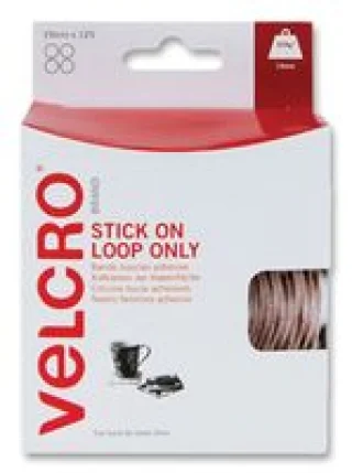 מדבקות ולקרו לבנות עגולות - LOOP - קוטר VELCRO - 19MM