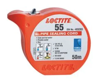 חוט טפלון מקצועי לאיטם צנרת - LOCTITE 55 - גליל 50 מטר
