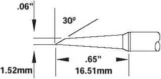 ראש לידית מלחם - METCAL SMTC-0167 - HOOF 1.52MM