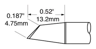 ראש לידית מלחם - METCAL STV-DRH440A - HOOF 4.75MM
