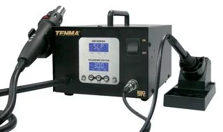 תחנת הלחמה דיגיטלית משולבת אוויר חם - TENMA 900W