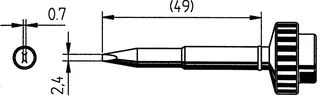 ראש לידית מלחם - ERSA 0612KDLF - CHISEL 2.4MM