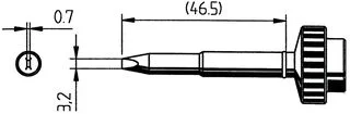 ראש לידית מלחם - ERSA 0612EDLF - CHISEL 3.2MM