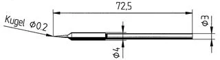 ראש לידית מלחם - ERSA 0212SDLF - PENSIL 0.2MM