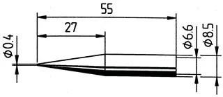 ראש לידית מלחם - ERSA 0842UDLF - PENCIL 0.4MM