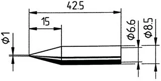 ראש לידית מלחם - ERSA 0842BDLF - PENCIL 1.0MM