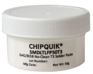 Solder Paste, Synthetic No Clean, 138 °C, 42, 57.6, 0.4 Sn, Bi, Ag, 50G