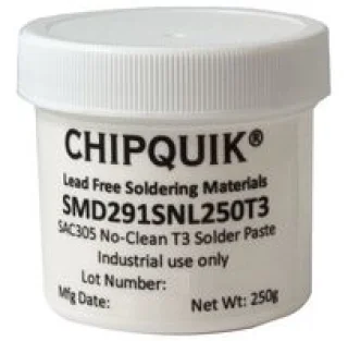 Solder Paste, Synthetic No Clean, 220 °C, 96.5, 3, 0.5 Sn, Ag, Cu, 250G