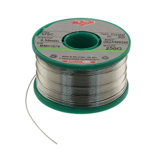 חוט הלחמה Sn96.5Ag3Cu0.5 23 AWG - ללא עופרת, ללא ניקוי - סליל