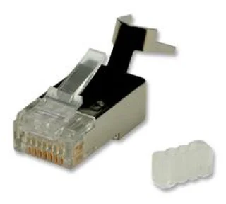 מחבר מסוכך RJ45 8P8C - זכר ללחיצה לכבל - CAT6