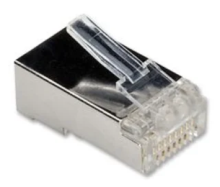 מחבר מסוכך RJ45 8P8C - זכר ללחיצה לכבל - CAT6