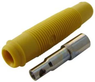 שקע בננה 4MM לכבל - צהוב