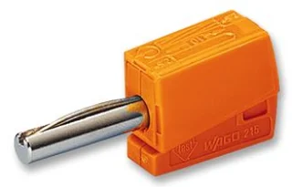 מחבר בננה CAGE CLAMP 215 - 4MM - בידוד כתום