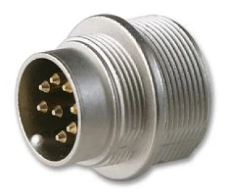 מחבר תעשייתי DIN SV - זכר להלחמה לפנל - 8 מגעים