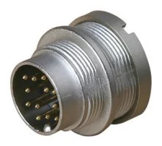 מחבר תעשייתי DIN SV - זכר להלחמה לפנל - 12 מגעים
