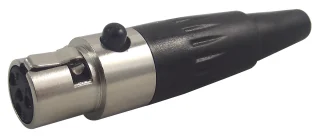 מחבר MINI XLR נקבה להלחמה לכבל - 4 מגעים