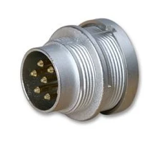 מחבר תעשייתי DIN SV - זכר להלחמה לפנל - 6 מגעים