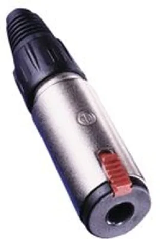 מחבר PL 6.35MM נקבה סטריאו להלחמה לכבל - כסוף - NEUTRIK