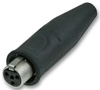 מחבר MINI XLR - נקבה להלחמה לכבל - 4 מגעים