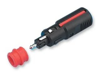 מחבר מצת רכב - זכר להברגה לכבל - ללא פיוז - 8A - 6V ~ 24V