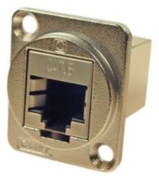 מתאם לפנל - RJ45 CAT6 UTP (F) ~ RJ45 CAT6 UTP (F) - CSK