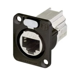 מתאם לפנל - (NE8FDX-P6-B - RJ45 CAT6A (F) ~ RJ45 CAT6A (F