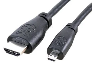 כבל MICRO HDMI 2.0 שחור עבור RASPBERRY PI 4 - אורך 2 מטר