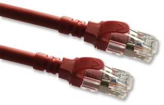 כבל רשת יצוק מסוכך - CAT6A 2M - בידוד אדום