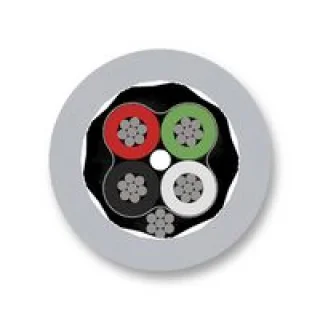 כבל פיקוד גמיש - 4 גידים 24AWG + סיכוך אלומיניום