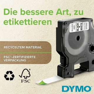 סרט פלסטיק דביק - 19MM X 7M - D1 - שחור / צהוב