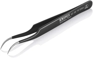 פינצטה מקצועית אנטי סטטית - KNIPEX - CURVED & POINTED
