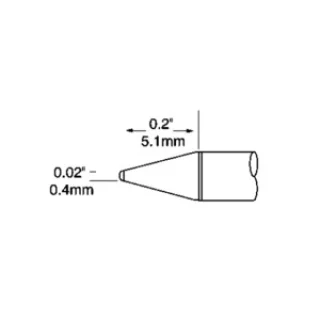 ראש לידית מלחם - METCAL UFTC-7CN04 - CONICAL 0.4MM